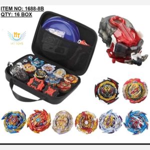 ست کامل فرفره انفجاری 8عددی Beyblade | مدل 1688-8B با کیف و لانچر حرفه‌ای