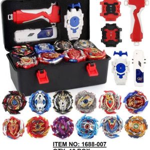 ست کامل فرفره انفجاری 1688-007 با جعبه حمل، لانچر و 12 فرفره افسانه‌ای