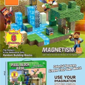 لگو مگنتی مغناطیسی ماینکرافت  36 قطعه 8 عدد شخصیت