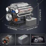 لگو مدل موتور V8 شماره 10088 - 552 قطعه مولد کینگ - Image 12