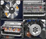 لگو مدل موتور V8 شماره 10088 - 552 قطعه مولد کینگ - Image 9